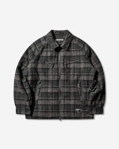 Neighborhood Men S Check Zip Jacket In Black