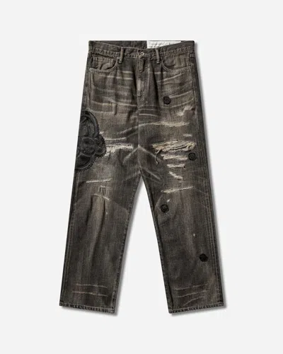 Neighborhood Men S Chito Savage Denim Dp Basic Pants In Gray