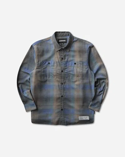 Neighborhood Men S Hombre Check Longsleeve Shirt In Purple