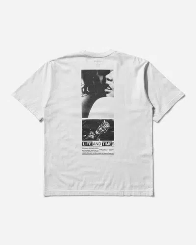 Neighborhood Men S Osamu Nagahama Ss-2 T-shirt In White