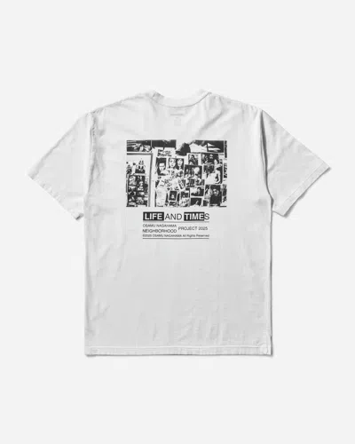 Neighborhood Men S Osamu Nagahama Ss-4 T-shirt In White