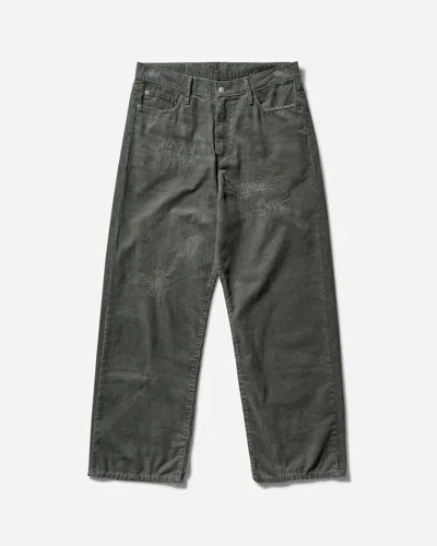 Neighborhood Men S Savage Corduroy Dp Wide Pants Olive Drab In Gray