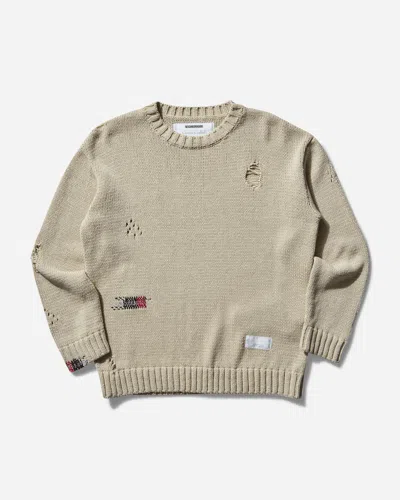 Neighborhood Men S Savage Crewneck Sweater Ivory In Beige