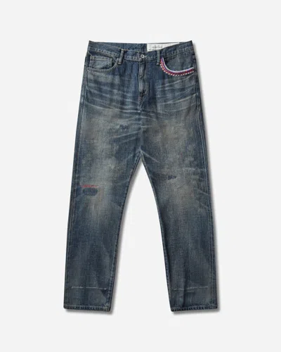 Neighborhood Men S Savage Denim Dp Mid Pants Indigo In White