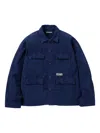 Neighborhood Multi-pocket Cotton Shirt Jacket In Gold