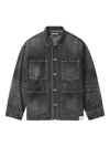 Neighborhood Multi-pocket Denim Jacket In Black