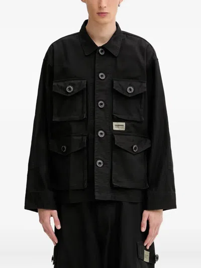 Neighborhood Multi-pocket Shirt Jacket In Black