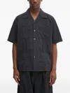 Neighborhood Multi-pocket Short-sleeve Shirt In Black