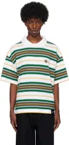 Neighborhood Multicolor Border Crewneck Polo In White