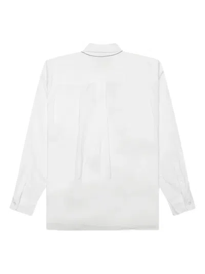Neighborhood Necklace-detail Shirt In White