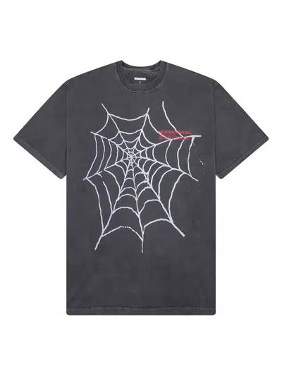 Neighborhood Printed Cotton-jersey T-shirt In Gray