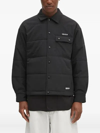 Neighborhood Padded Shirt Jacket In Black