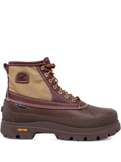 Neighborhood Panelled Hiking Boots In Brown