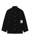 Neighborhood Patch-pocket Button-front Shirt Jacket In Gray