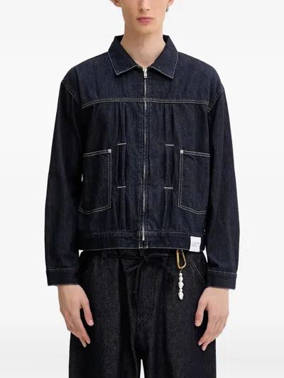 Neighborhood Patch-pocket Denim Jacket In Blue