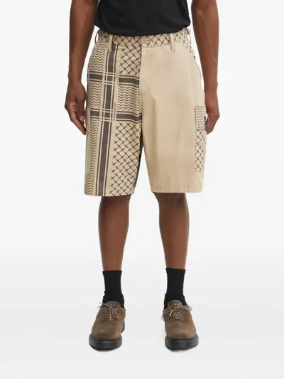 Neighborhood Patterned Cargo Shorts In Neutral