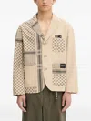 Neighborhood Patterned Pocketed Jacket In Nude