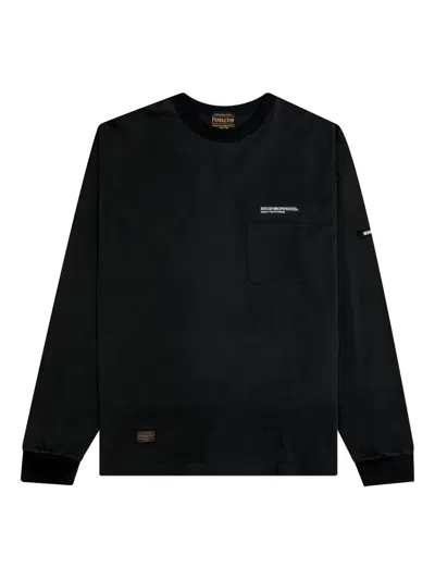Neighborhood Pendleton Long-sleeve Sweatshirt In Black