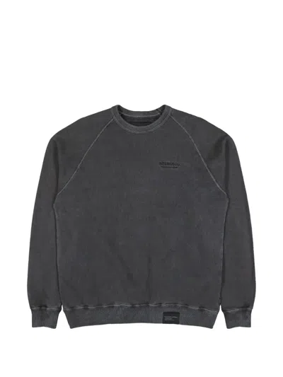 Neighborhood Pigment-dyed Raglan-sleeved Sweatshirt In Black