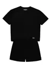 Neighborhood Pile Set Up Set Sleepwear In Black