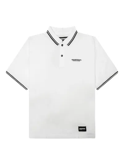 Neighborhood Pique-collar Polo Shirt In White