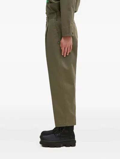 Neighborhood Pleated-front Trousers In Green