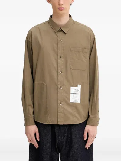 Neighborhood Pocket-detail Shirt In Brown
