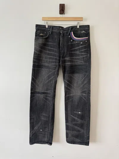 Pre-owned Neighborhood Poison Savage Denim In Purple