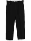 Neighborhood Pressed Crease Cropped Trousers In Black