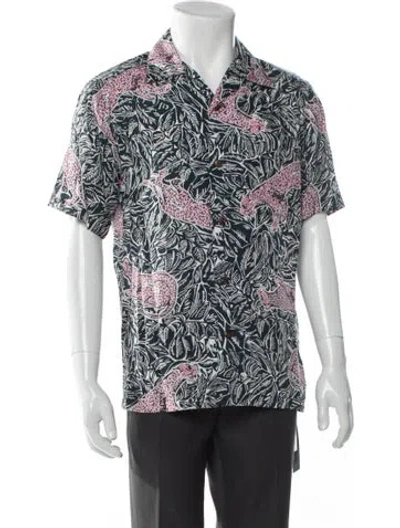 Pre-owned Neighborhood Printed Short Sleeve Shirt W/ Tags In Blue