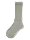Neighborhood Ribbed Cotton Socks In Gray