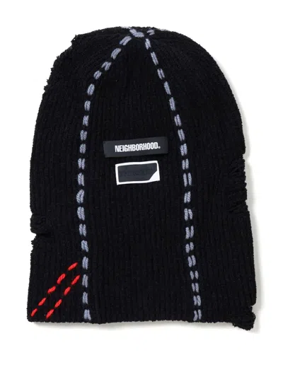 Neighborhood Ribbed-knit Balaclava In ブラック