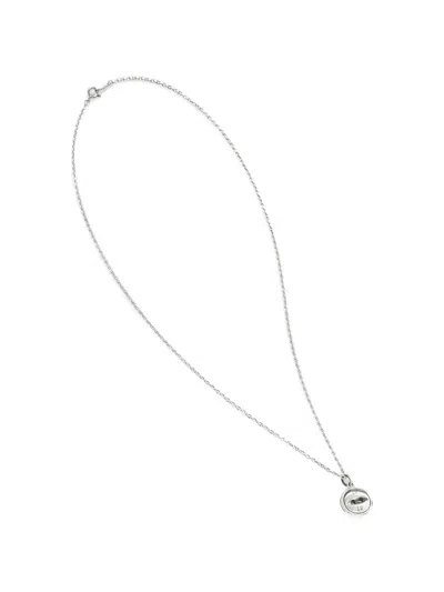 Neighborhood Round-pendant Chain Necklace In Metallic