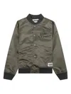 Neighborhood Satin Bomber Jacket In Green