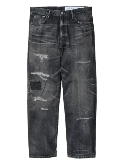 Neighborhood Savage Denim Distressed Jeans In Black