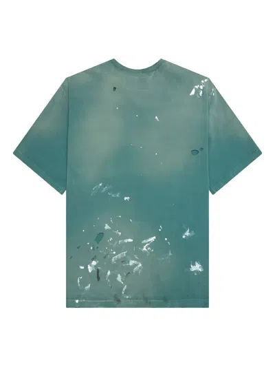 Neighborhood Savage Paint-splatter Crew-neck T-shirt In Green
