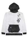 Neighborhood Savage Rabbit-print Distressed Hoodie In White