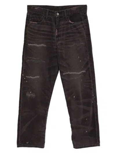 Neighborhood Savage Straight-leg Trousers In Brown