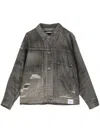 Neighborhood Savage Type-1 Distressed Denim Jacket In Black