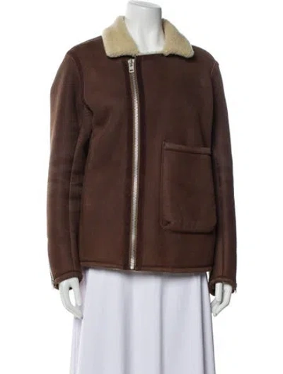 Pre-owned Neighborhood Shearling Fur Jacket In Brown