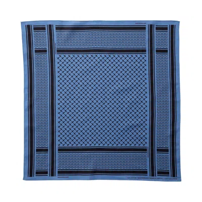 Pre-owned Neighborhood Shemagh Pattern Bandana 'blue' | Men's Size Onesize
