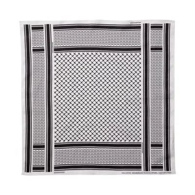 Pre-owned Neighborhood Shemagh Pattern Bandana 'white/black' | Men's Size Onesize