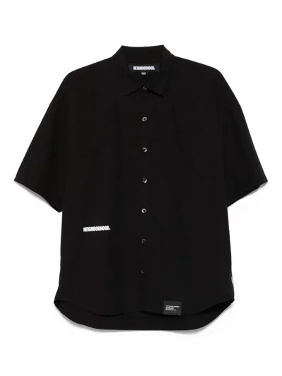 Neighborhood Short-sleeve Overshirt In Black