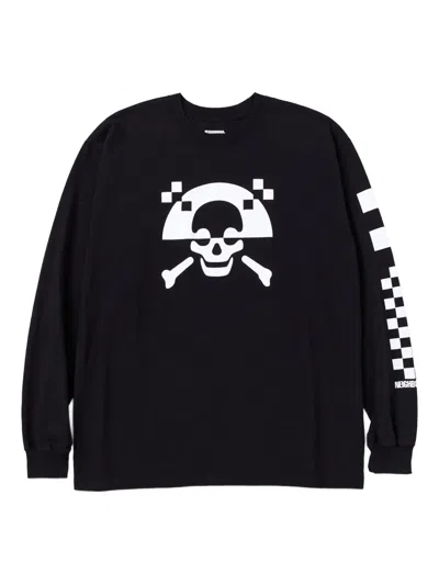 Neighborhood Skull-print Long-sleeve T-shirt In Black