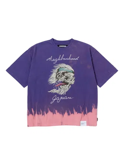 Neighborhood Skull-print Tie-dye T-shirt In Multi