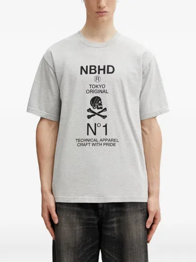 Neighborhood Skull-print T-shirt In Gray