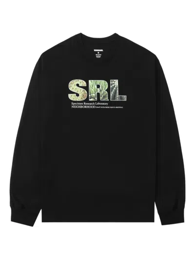 Neighborhood Srl Graphic-print Long-sleeve T-shirt In Black