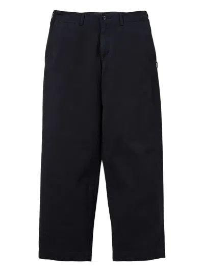 Neighborhood Straight-leg Cotton Trousers In Black