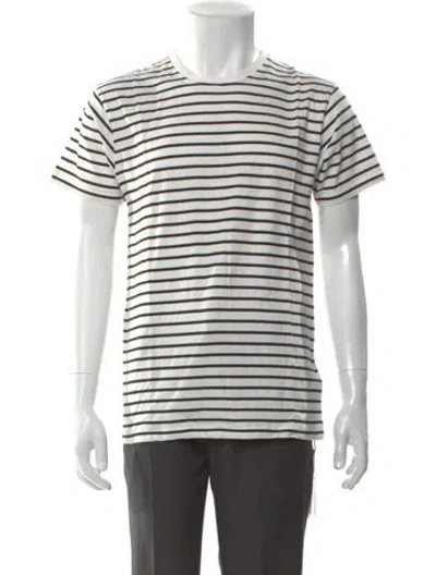 Pre-owned Neighborhood Striped Crew Neck T-shirt W/ Tags In White