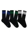 Neighborhood Striped Socks (pack Of Three) In Black